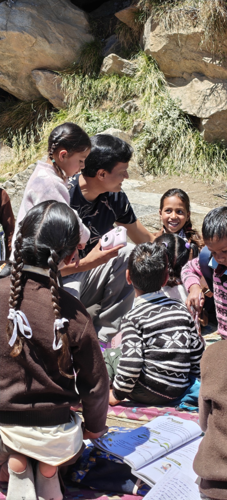 Children at a village school in Tirthan Valley