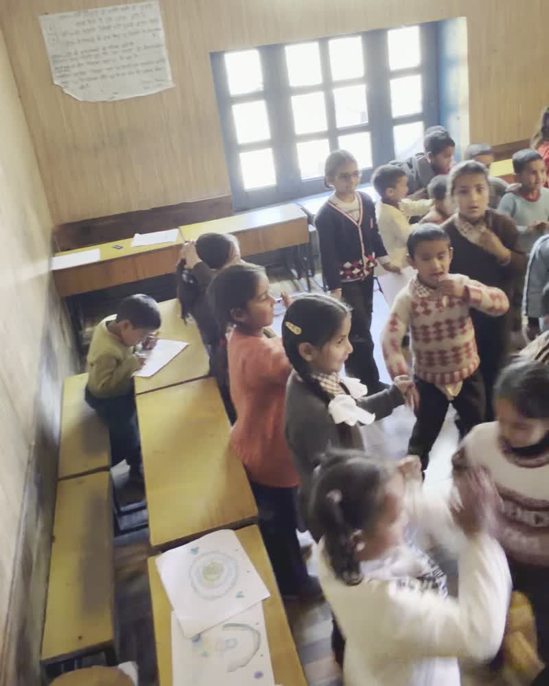 Children at a local school near Tirthan Valley